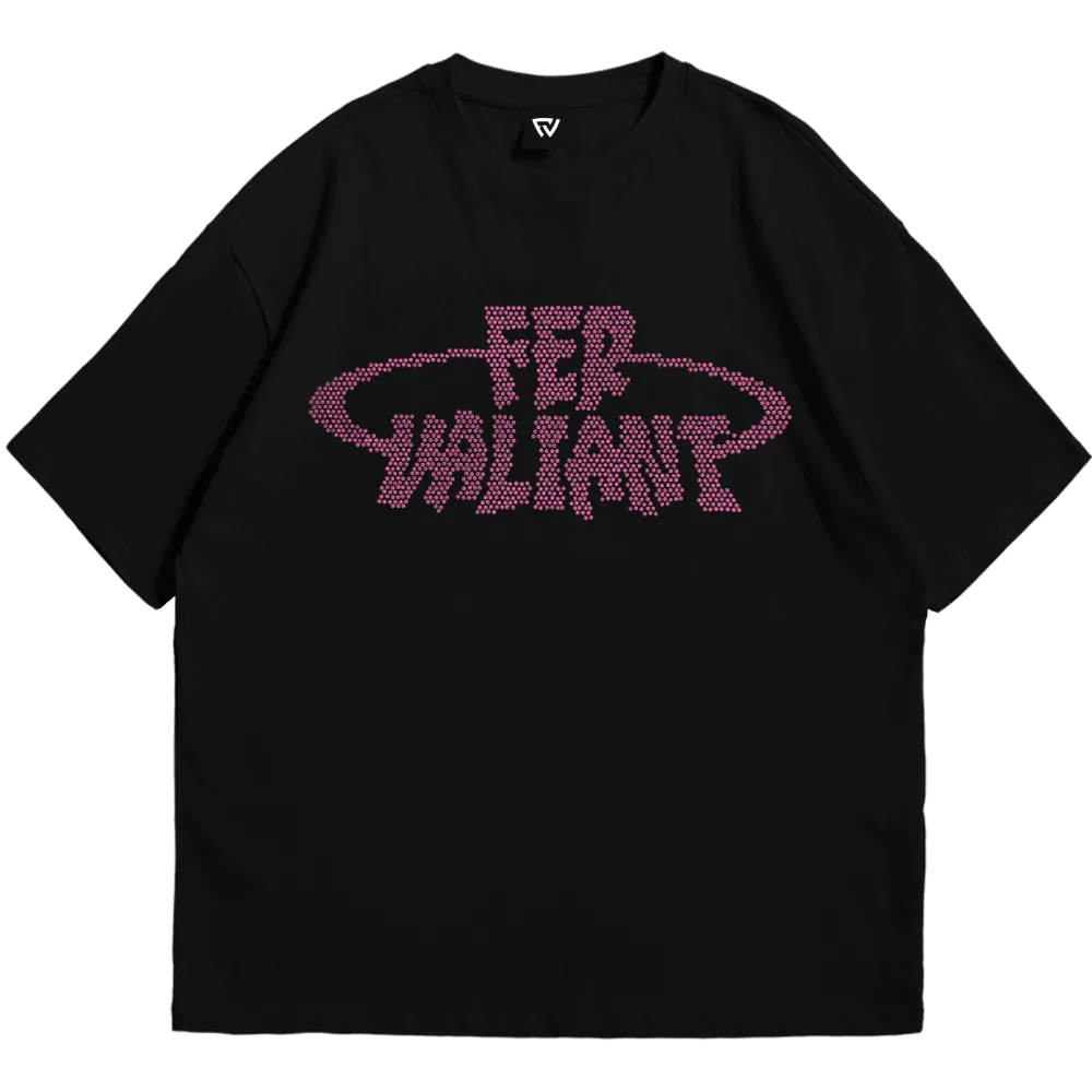 Elipse Rhinestone Pink Oversize Tee 