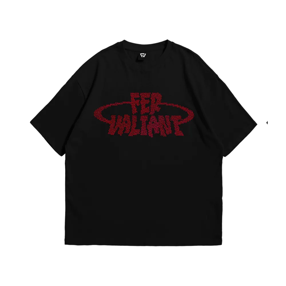 Elipse Rhinestone Red Oversize Tee Elipse Rhinestone Red Oversize Tee
