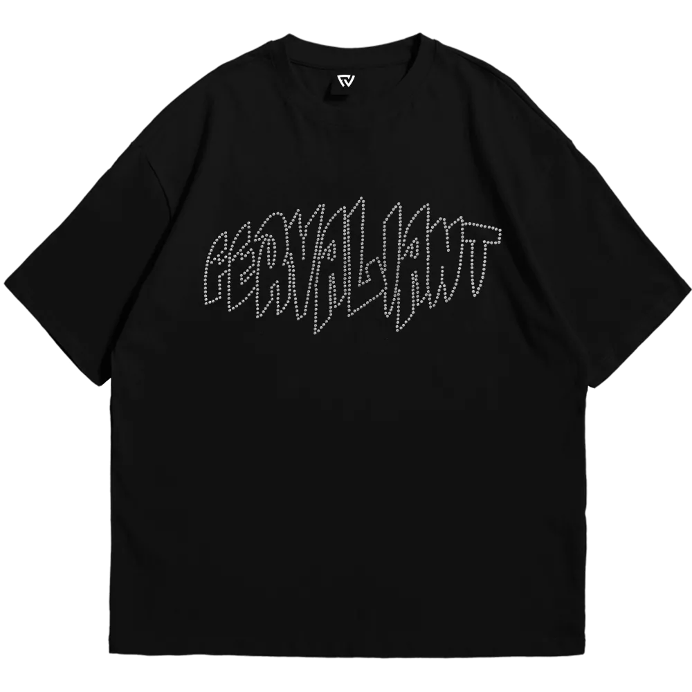 Pyramid Rhinestone Oversize Tee 