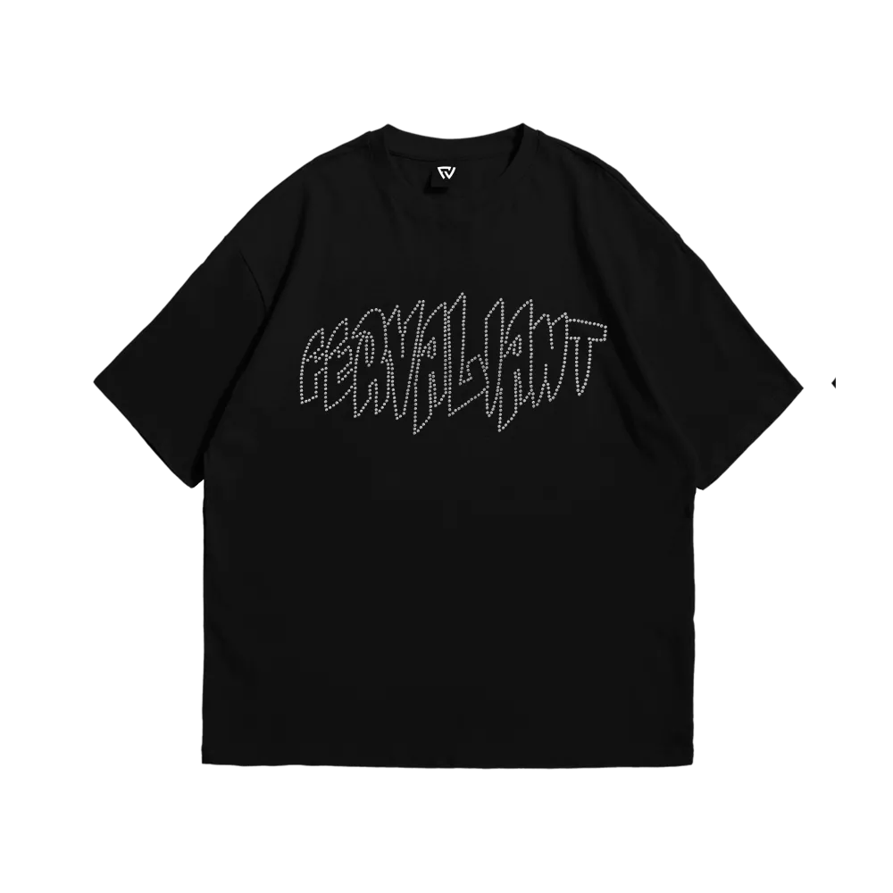 Pyramid Rhinestone Oversize Tee Pyramid Rhinestone Oversize Tee