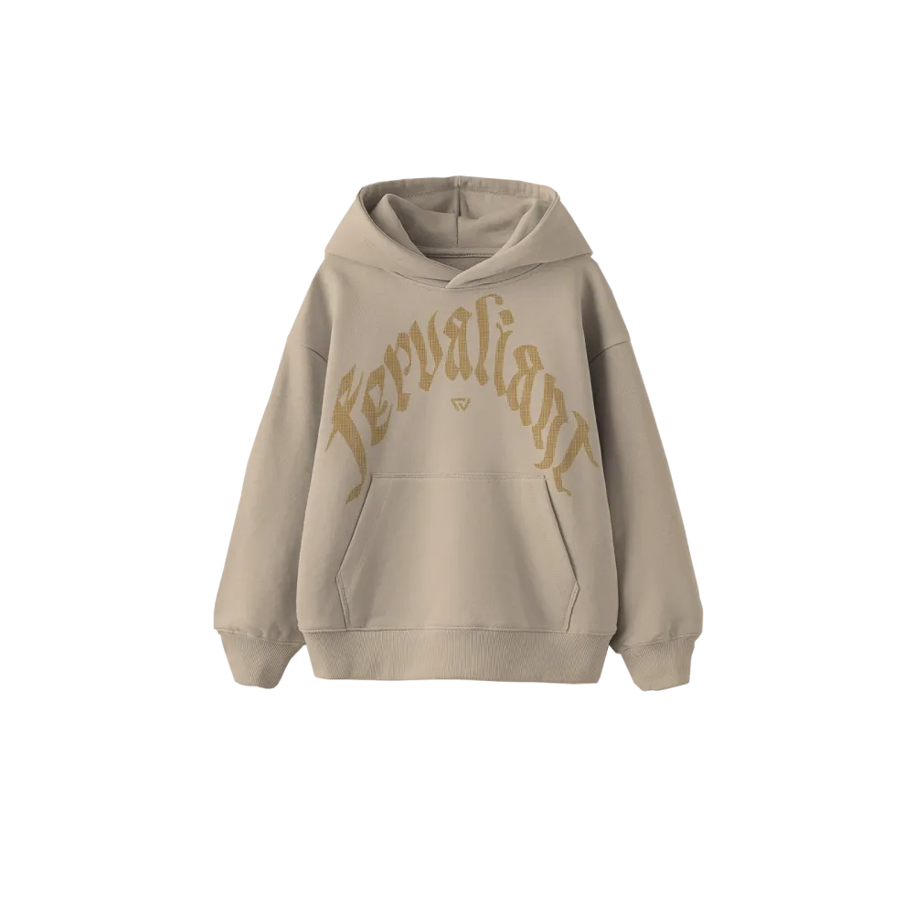 Champagne Curved Rhinestone Hoodie Bej Champagne Curved Rhinestone Hoodie Bej