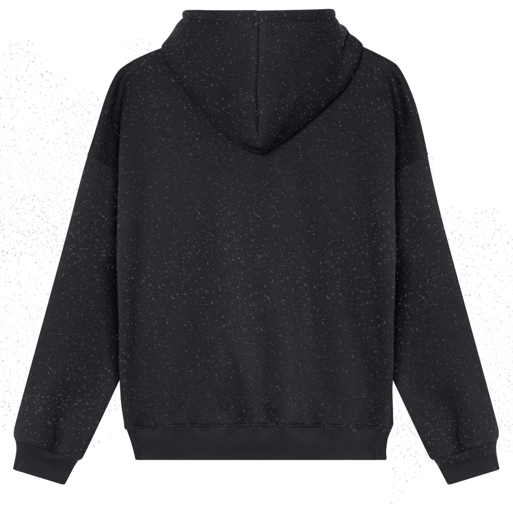 Simli Kapüşonlu Sweatshirt Füme