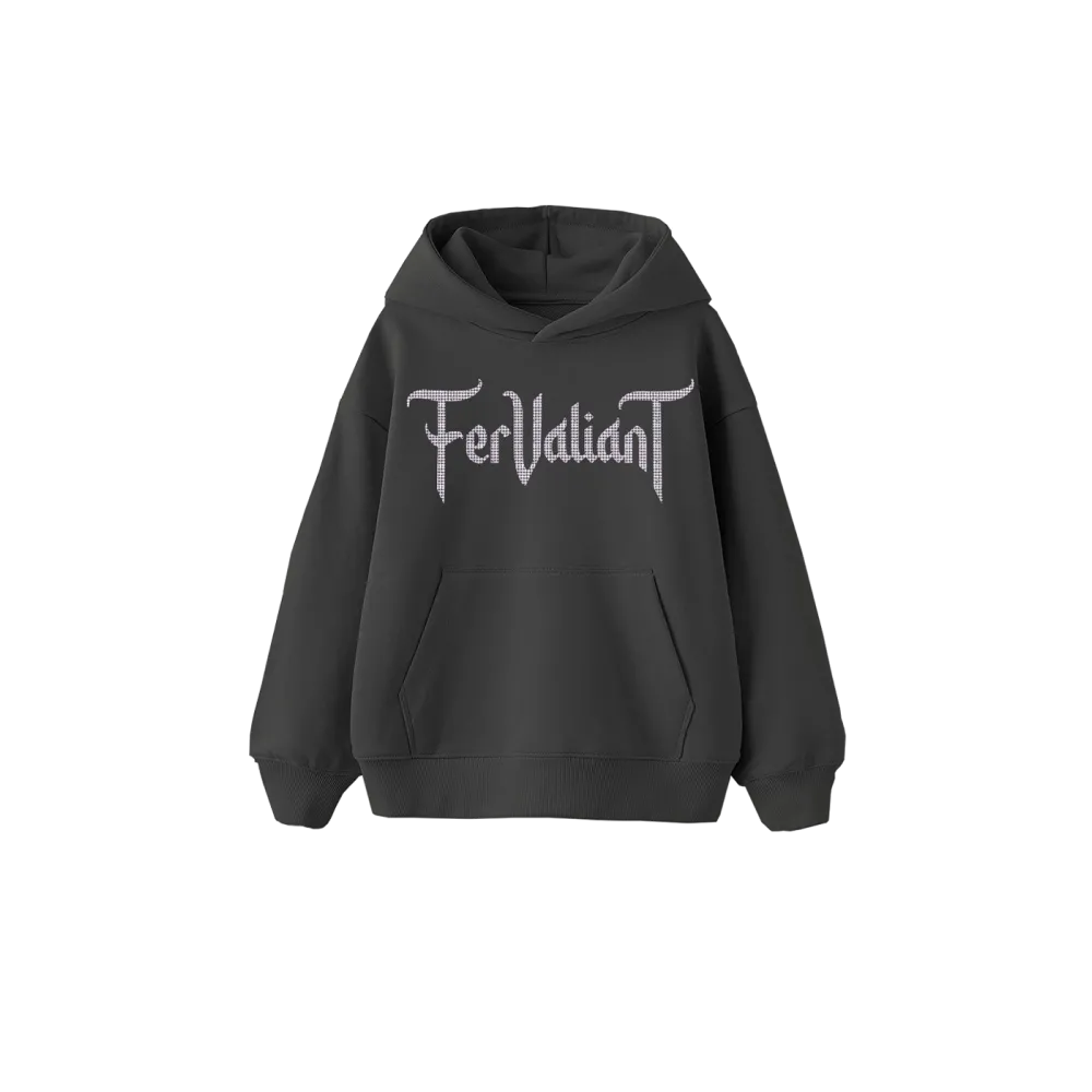 Eye Cloud Rhinestone Oversize Hoodie Füme Eye Cloud Rhinestone Oversize Hoodie Füme