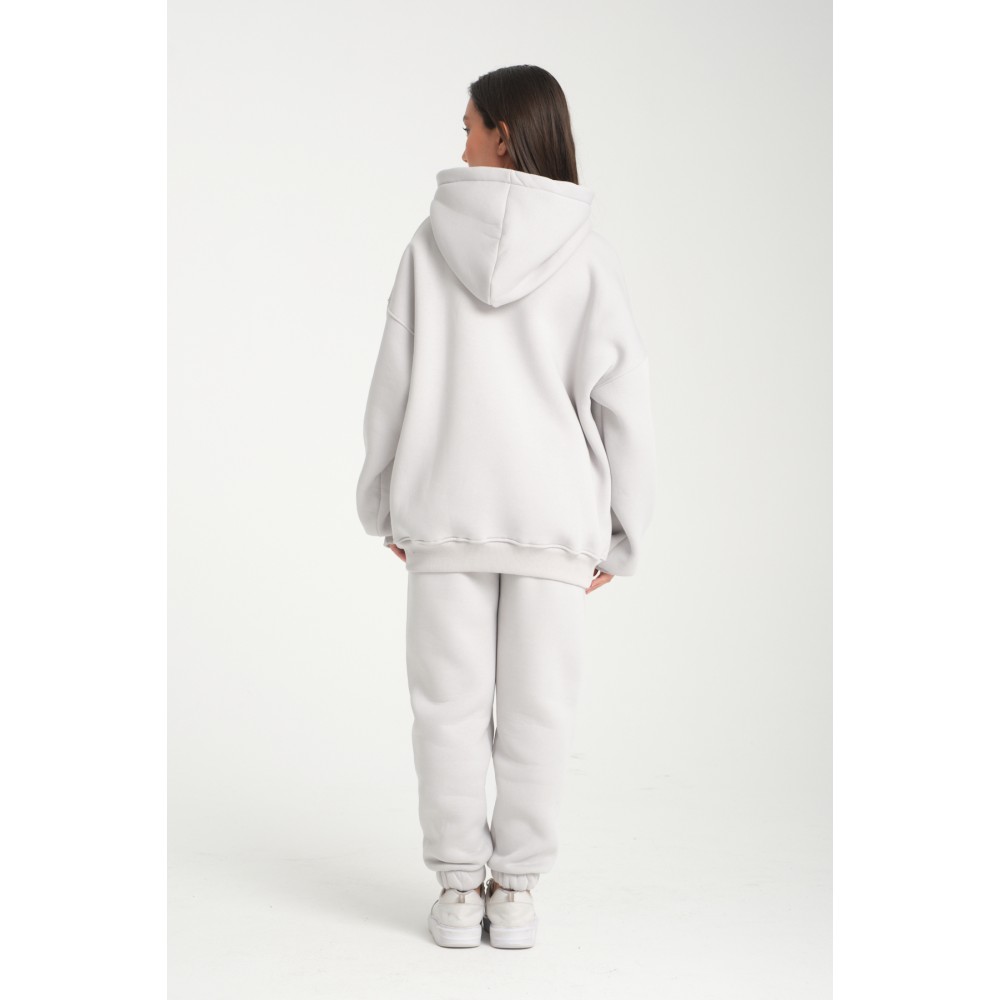 Basic Oversize Kapüşonlu Hoodie Gri Basic Oversize Kapüşonlu Hoodie Gri