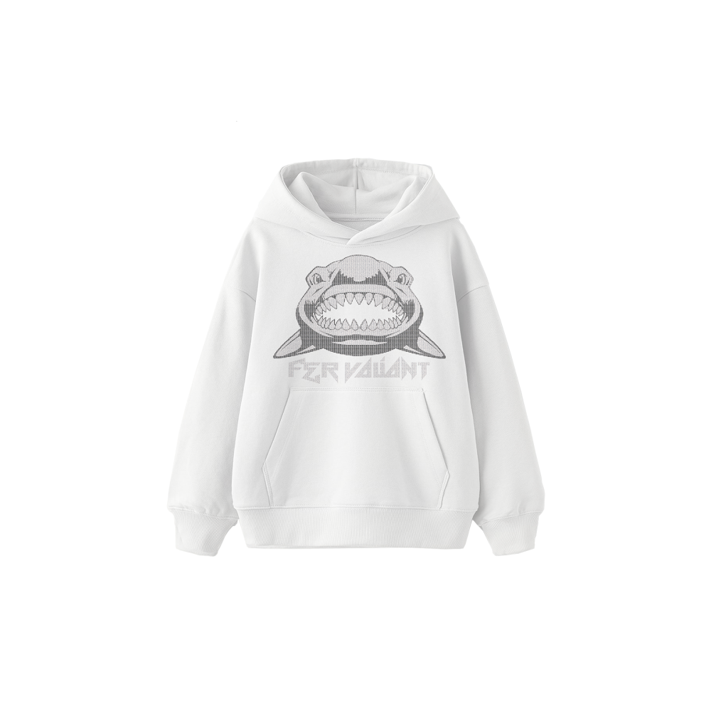 Shark Rhinestone Hoodie Beyaz Shark Rhinestone Hoodie Beyaz
