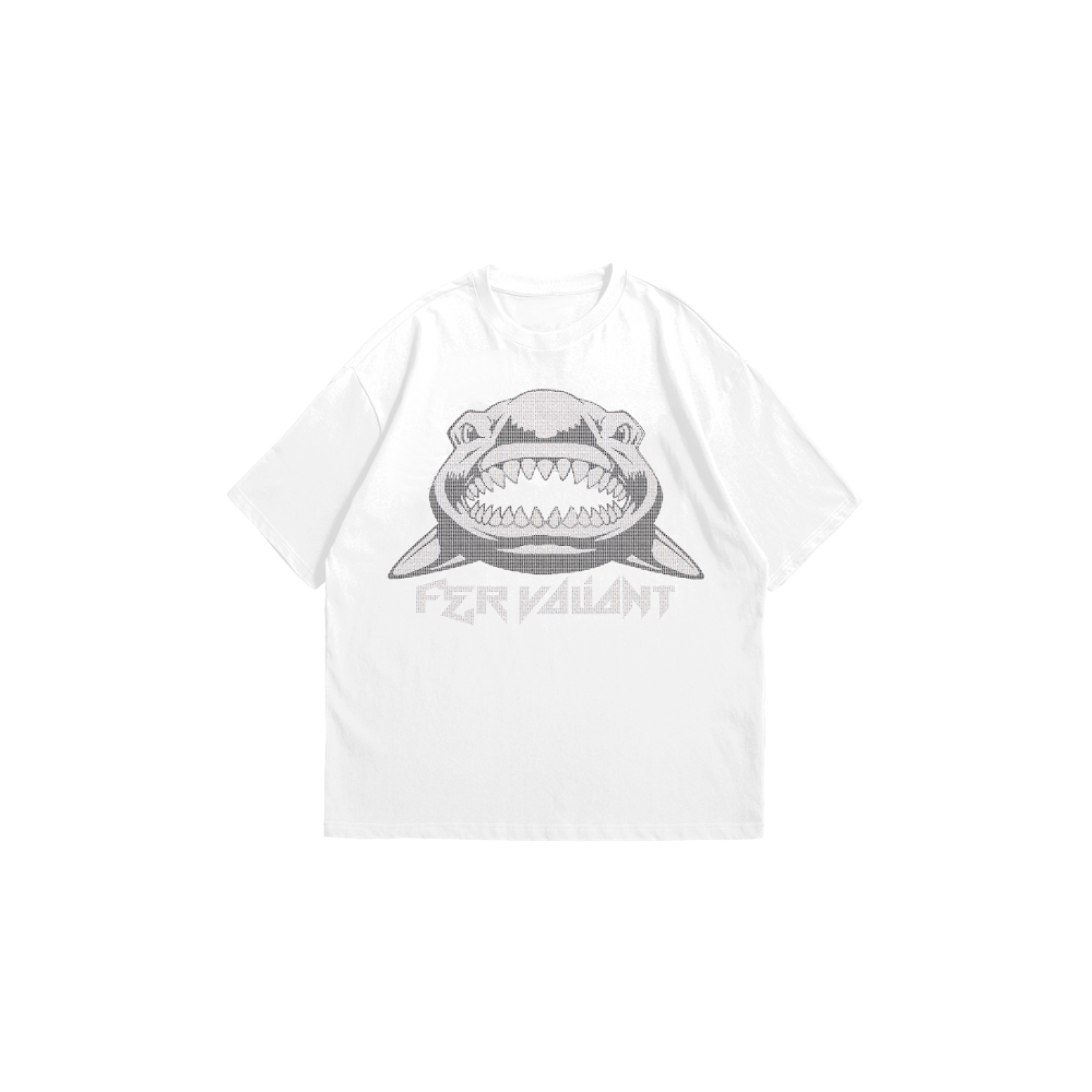 Shark White Rhinestone T-Shirt Shark White Rhinestone T-Shirt