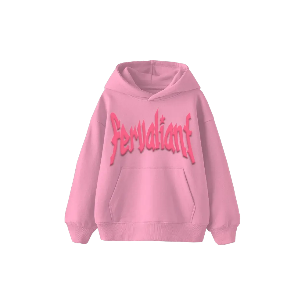 Star Puff Hoodie Pembe Star Puff Hoodie Pembe