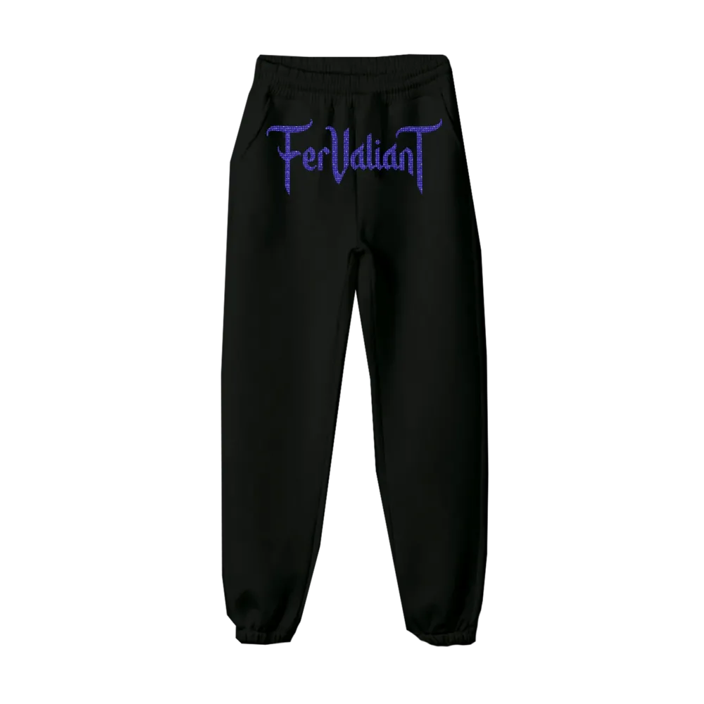 Aquamarine Black Rhinestone Sweatpants Aquamarine Black Rhinestone Sweatpants