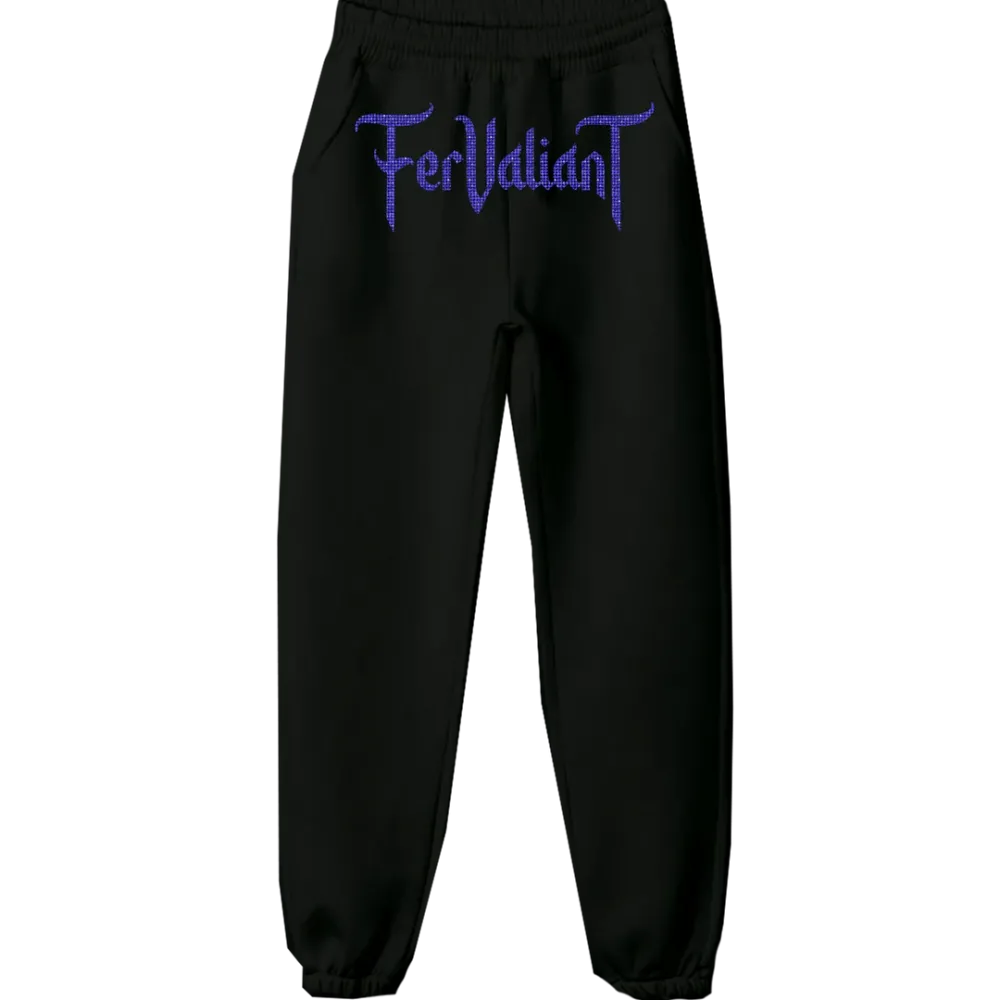 Aquamarine Black Rhinestone Sweatpants Aquamarine Black Rhinestone Sweatpants