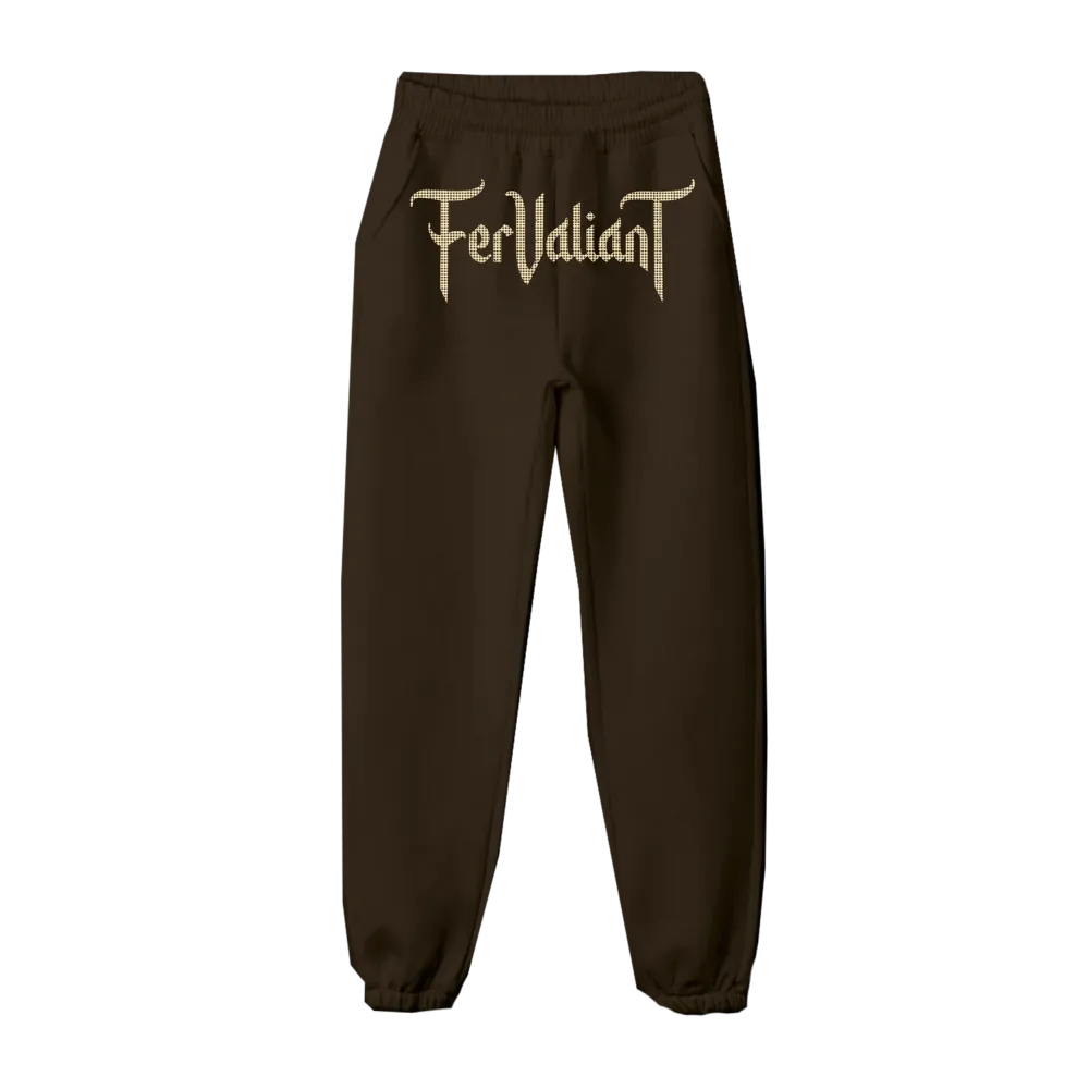 Champagne Brown Rhinestone Sweatpants Champagne Brown Rhinestone Sweatpants