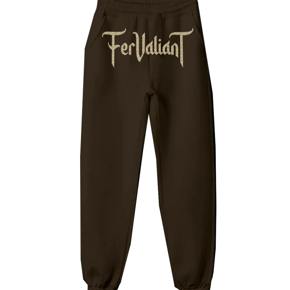 Champagne Brown Rhinestone Sweatpants Champagne Brown Rhinestone Sweatpants