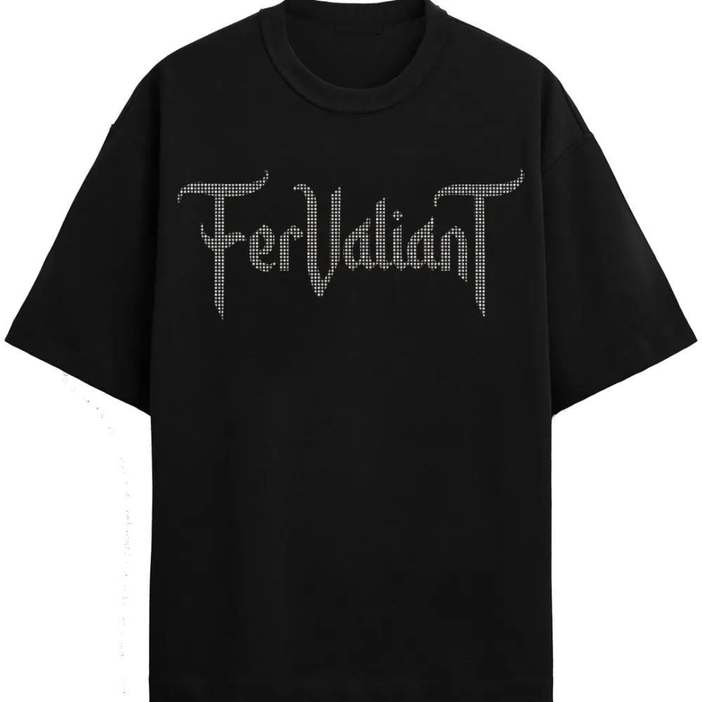 Cloud Eye Black Rhinestone Oversize Tee Cloud Eye Black Rhinestone Oversize Tee