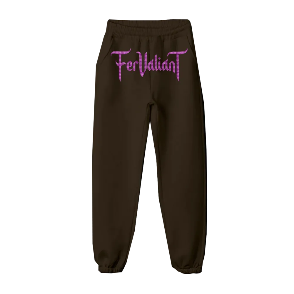 Pink Brown Rhinestone Sweatpants Pink Brown Rhinestone Sweatpants
