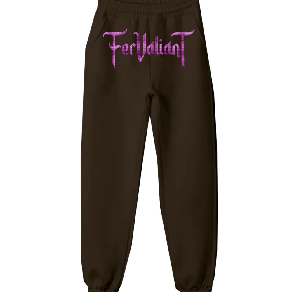 Pink Brown Rhinestone Sweatpants Pink Brown Rhinestone Sweatpants