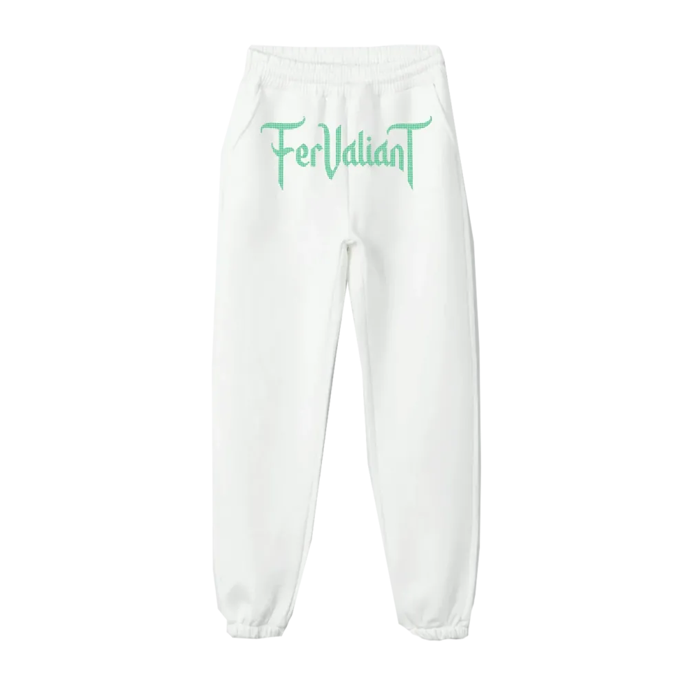 White Erinite Rhinestone Sweatpants White Erinite Rhinestone Sweatpants