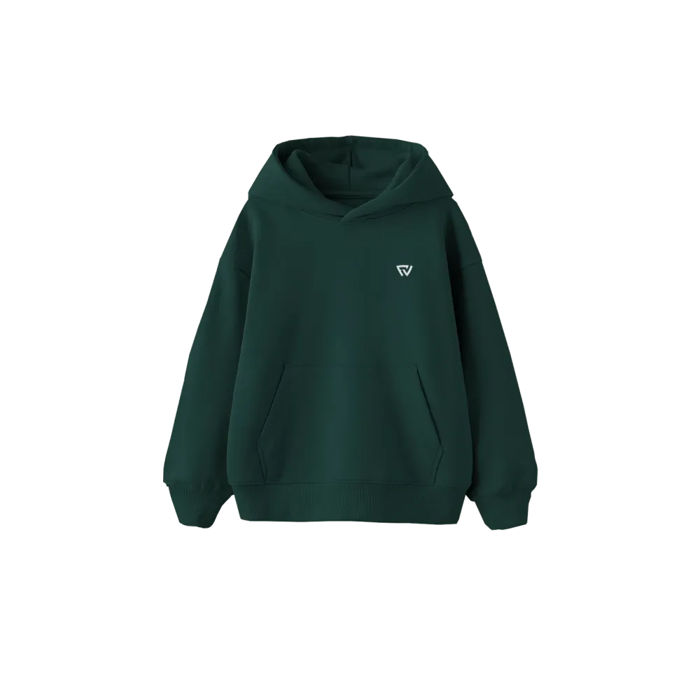 Basic Oversize Kapüşonlu Hoodie Yeşil Basic Oversize Kapüşonlu Hoodie Yeşil