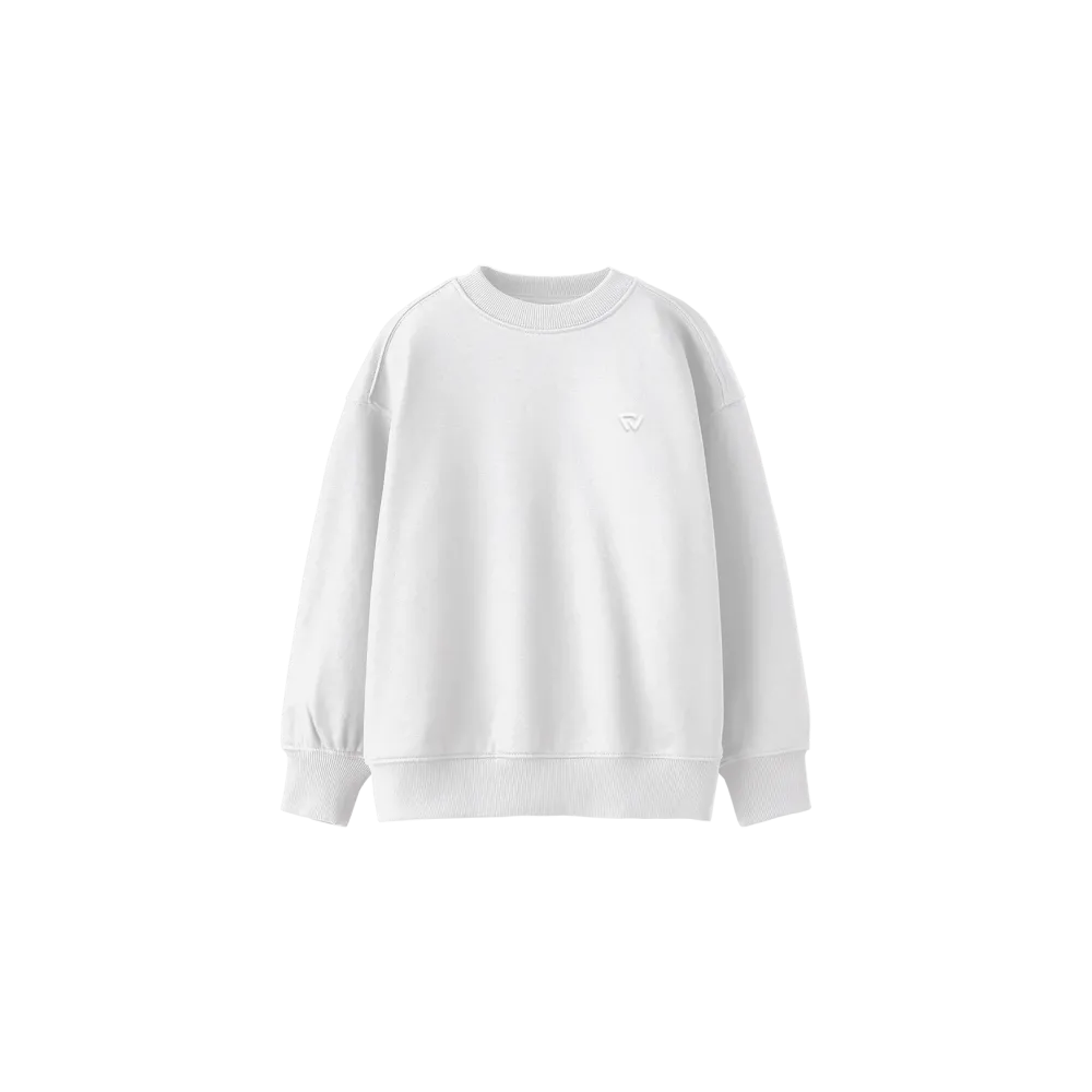 Basic Oversize Bisiklet Yaka Sweatshirt Beyaz Basic Oversize Bisiklet Yaka Sweatshirt Beyaz