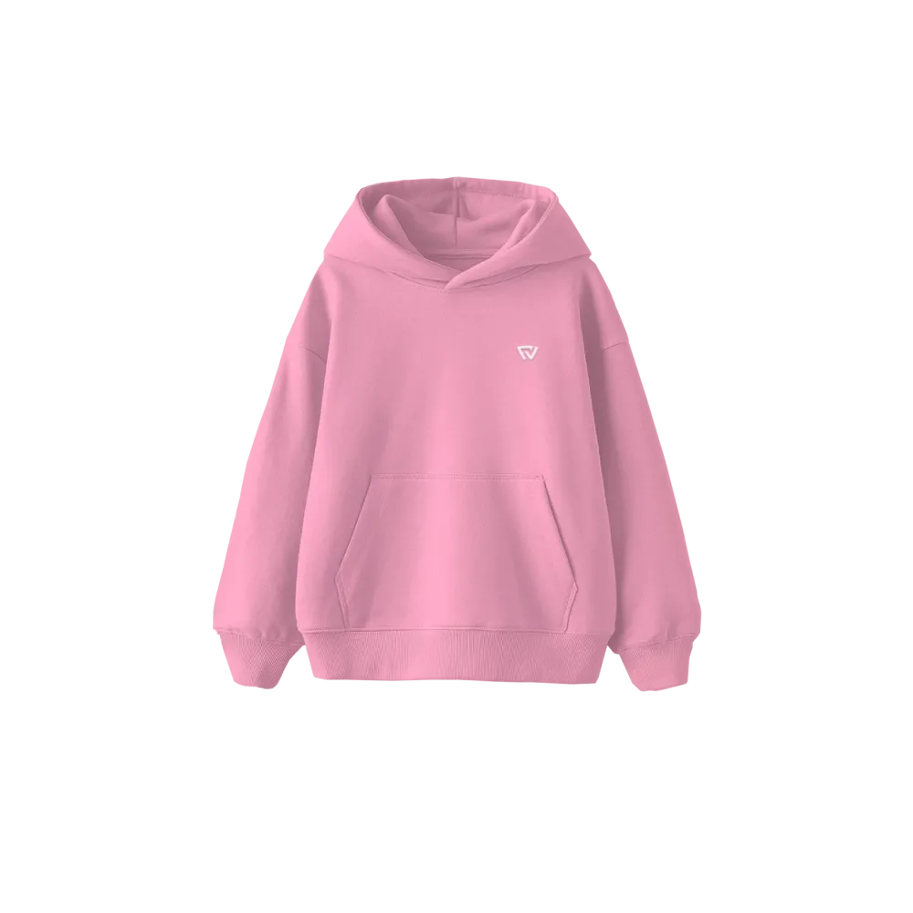 Basic Oversize Kapüşonlu Hoodie Pembe Basic Oversize Kapüşonlu Hoodie Pembe