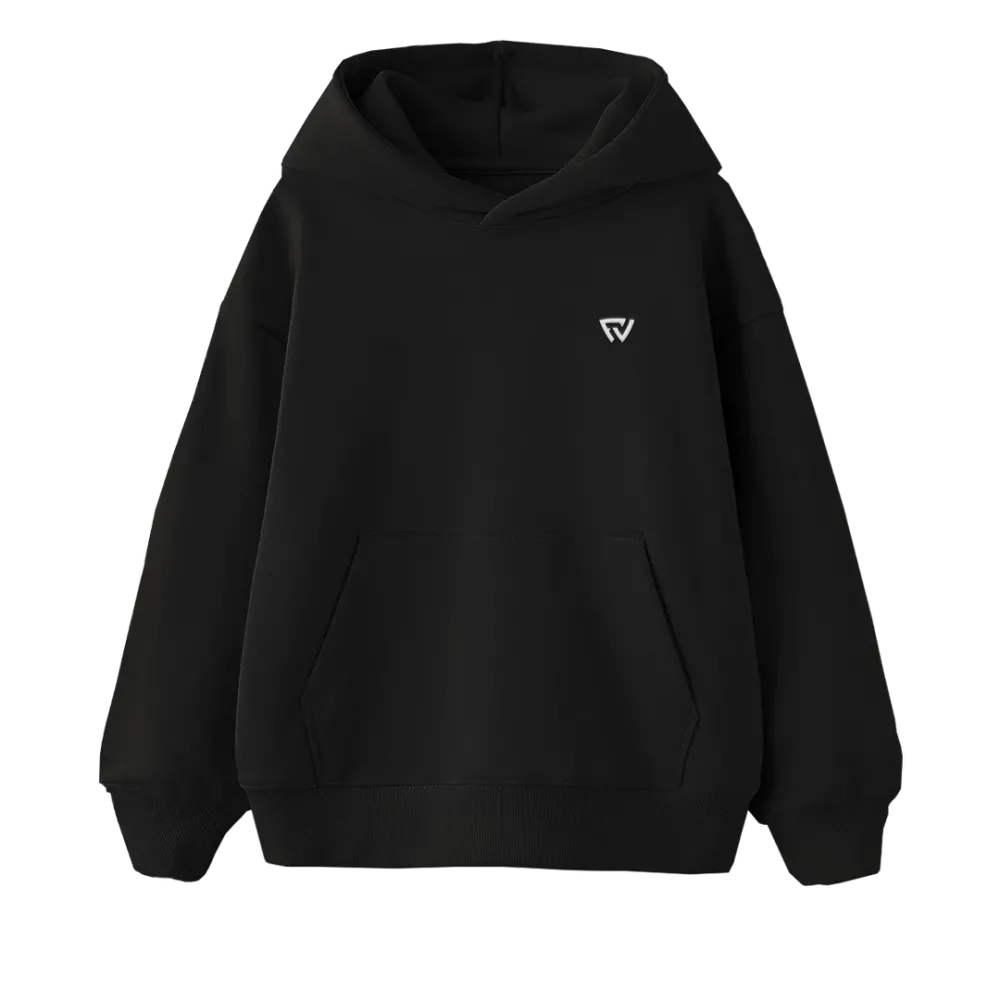 Basic Oversize Kapüşonlu Hoodie Siyah