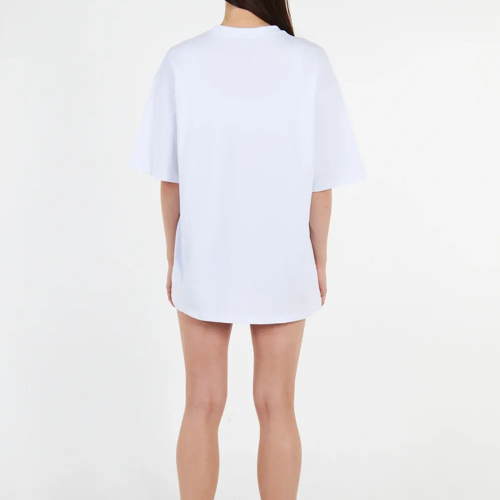 Angel White Rhinestone Oversize Tee Angel White Rhinestone Oversize Tee