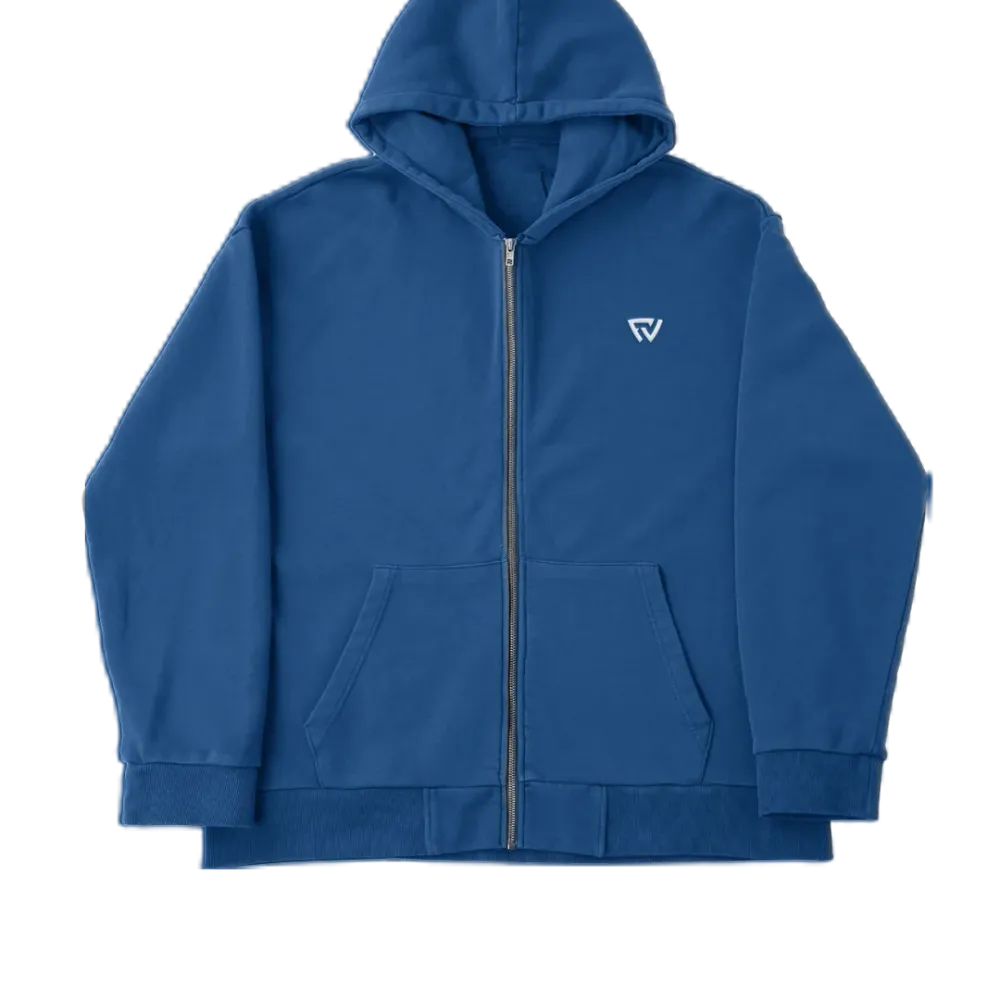 Basic Oversize Zip Up Hoodie Saks Mavi