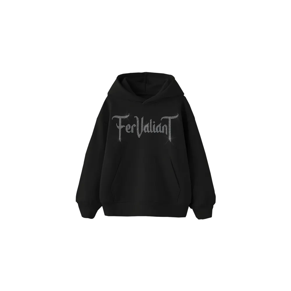 Spider Rhinestone Hoodie Siyah Spider Rhinestone Hoodie Siyah