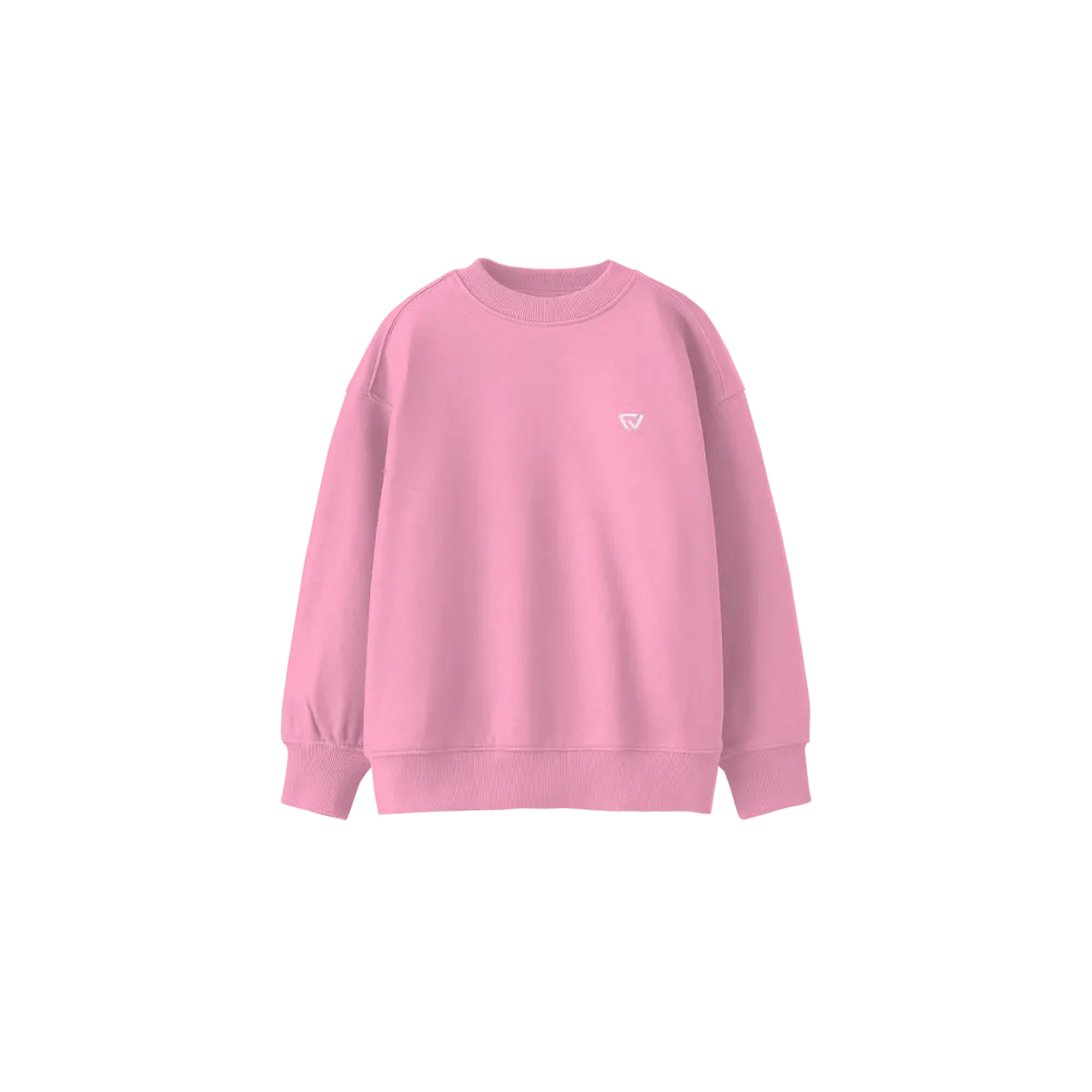 Basic Oversize Bisiklet Yaka Sweatshirt Pembe Basic Oversize Bisiklet Yaka Sweatshirt Pembe