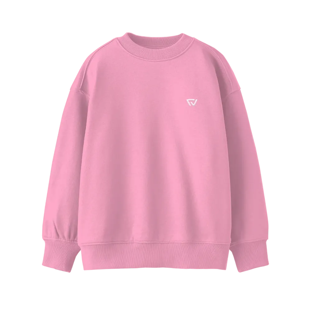 Basic Oversize Bisiklet Yaka Sweatshirt Pembe Basic Oversize Bisiklet Yaka Sweatshirt Pembe