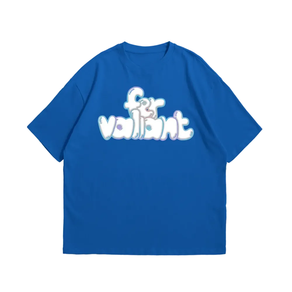 Puff Hologram Oversize Tee Saks Mavi Puff Hologram Oversize Tee Saks Mavi