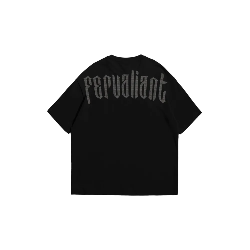 Fer Valiant Sırt Baskılı Black Rhinestone T-shirt Fer Valiant Sırt Baskılı Black Rhinestone T-shirt