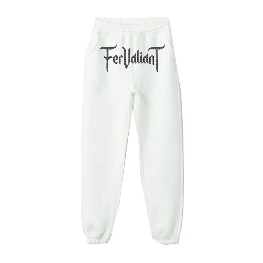 White Black Rhinestone Sweatpants White Black Rhinestone Sweatpants